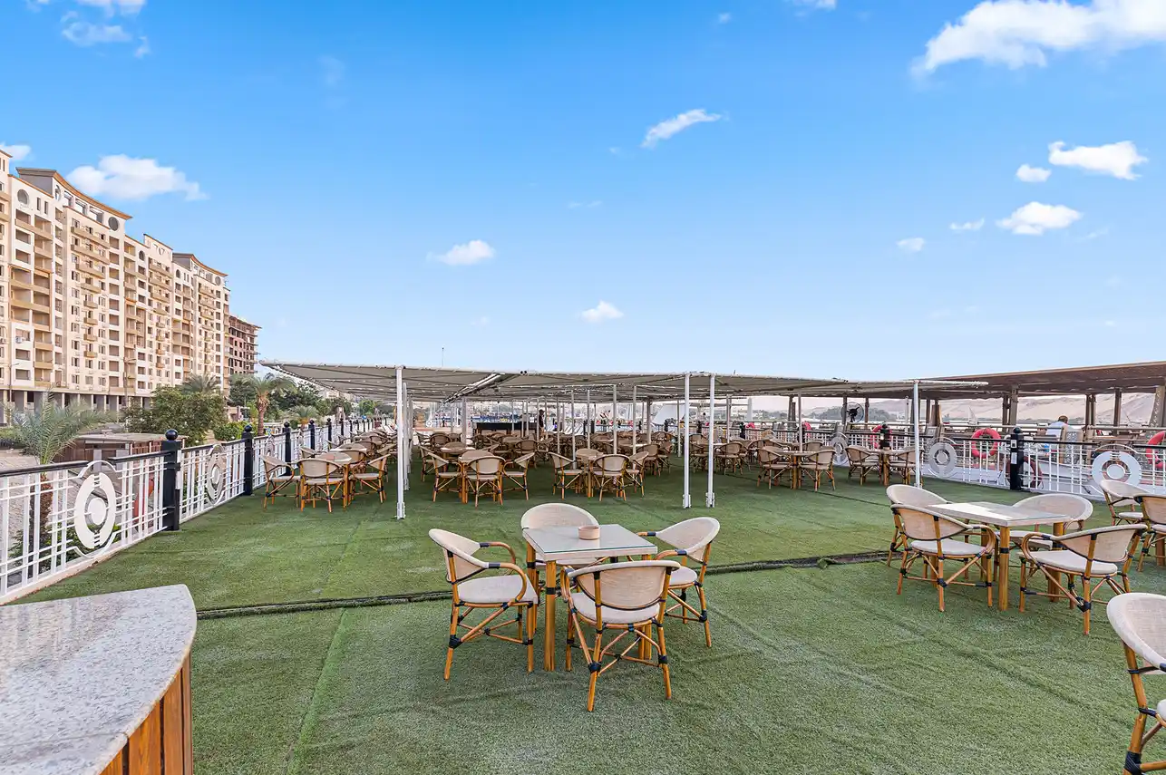 Sun deck of the MS Mojito Nile Cruise Nile cruise